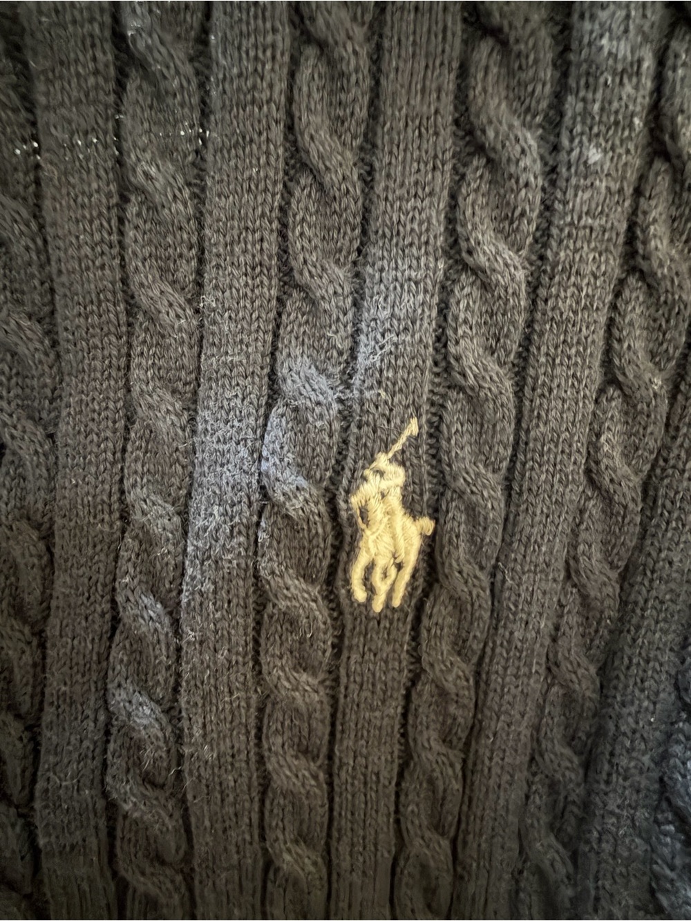 Polo by Ralph Lauren Navy Cable-Knit Button Cardigan - Picture 3 of 7